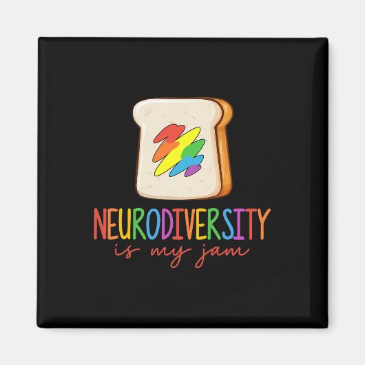 Aimant Neurodiversity Is My Jam Adhd Sensibilisation sur  (Devant)