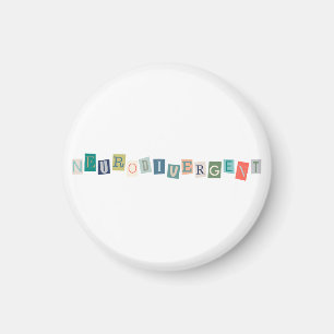 Aimant Neurodivertissement typographie Neurodiversité Sen