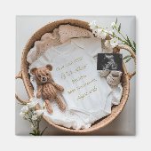Aimant Neutral Baby Reveal Pregnancy announcement gift (Devant)