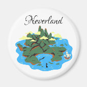 Aimant Neverland Island avec sirènes et bateau pirate (Devant)