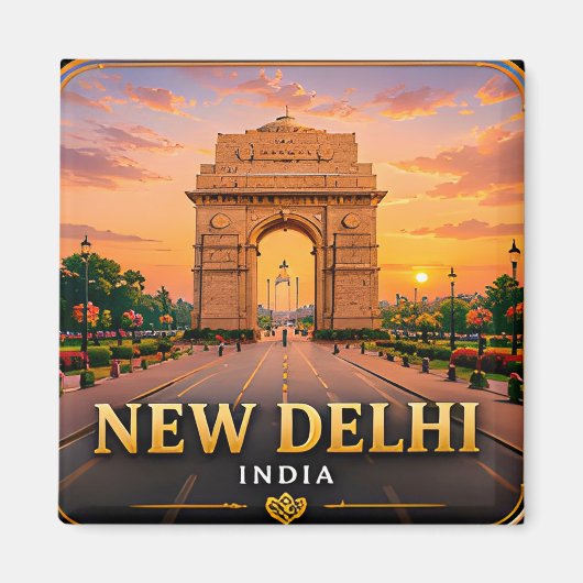 Aimant New Delhi Inde Capitale Découverte 🕌 (Devant)