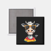 Aimant New Glarus Wi Usa Funny Cow Cartoon Design (Recto/Verso)