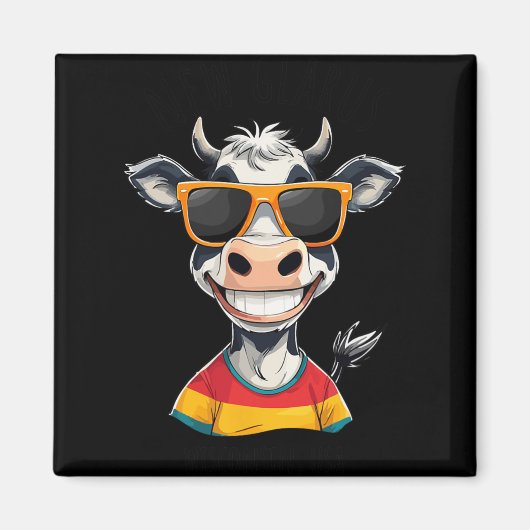 Aimant New Glarus Wi Usa Funny Cow Cartoon Design (Devant)