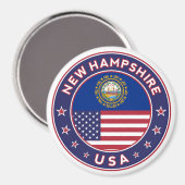 Aimant New Hampshire, New Hampshire autocollant, (Recto/Verso)