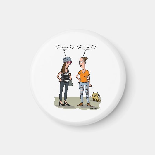 Aimant New jeans? No, new cat. Folded Greeting Card (Devant)