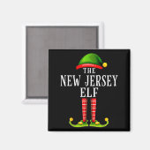 Aimant New Jersey Elf Christmas Matching Family Group Pjs (Recto/Verso)