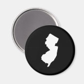 Aimant New Jersey en blanc et noir (Recto/Verso)