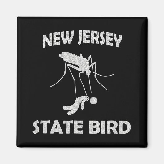 Aimant New Jersey Mosquito State Bird Funny Outdoors  (Devant)