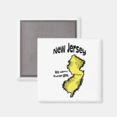 Aimant New Jersey NJ Motto US ~ On ne peut pas pomper du  (Recto/Verso)