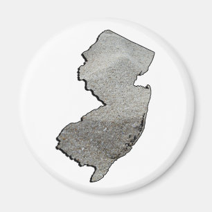 Aimant New Jersey Sandy State Outline
