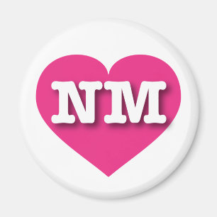Aimant New Mexico Hot Pink Heart - I love NM