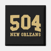 Aimant New Orleans Area Code 504 - Hometown Pride - Clic  (Devant)