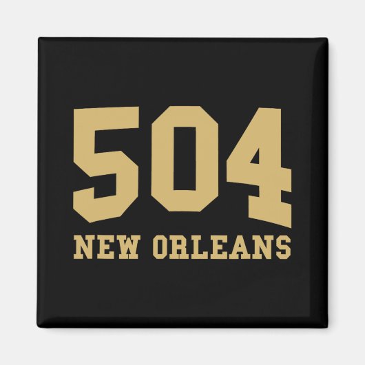 Aimant New Orleans Area Code 504 - Hometown Pride - Clic  (Devant)