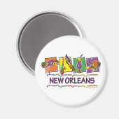 Aimant NEW-ORLÉANS-CARRÉS-eps (Recto/Verso)