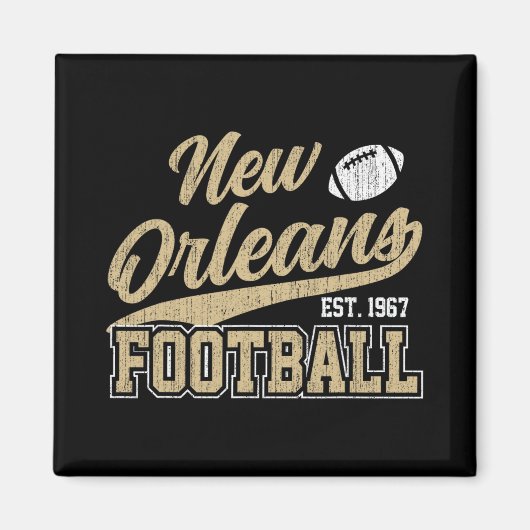 Aimant New Orleans Distressed Football Team Fan Srts (Devant)