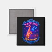Aimant New Orleans, Louisiana, Birthplace Of Jazz  (Recto/Verso)