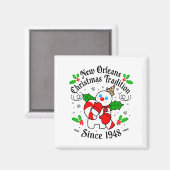Aimant New Orleans Mr Bingle Christmas Tradition Snowman  (Recto/Verso)