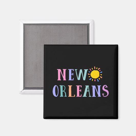 Aimant New Orleans Souvenir For Men Women Boys Girls Tour (Recto/Verso)