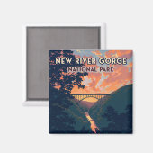 Aimant New River Gorge National Park West Virginia Bridge (Recto/Verso)