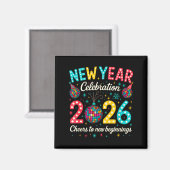 Aimant New Year Celebration 2026 Disco Ball Matching Wint (Recto/Verso)