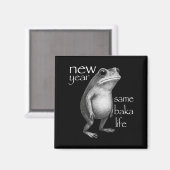 Aimant New Year Same Baka Life Funny Frog Joke  (Recto/Verso)