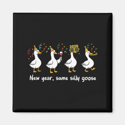 Aimant New Year Same Silly Goose Family Matching New Year (Devant)