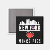 Aimant New York aime Mince Pies Cityscape (Recto/Verso)