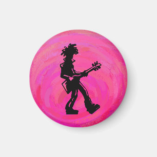 Aimant New York Boogie Nights Guitare Hot Pink