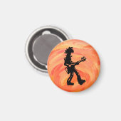 Aimant New York Boogie Nights Guitare Orange (Recto/Verso)