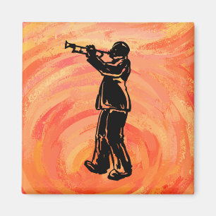 Aimant New York Boogie Nights Trumpet Orange