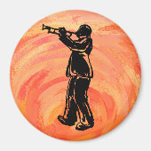 Aimant New York Boogie Nights Trumpet Orange (Devant)