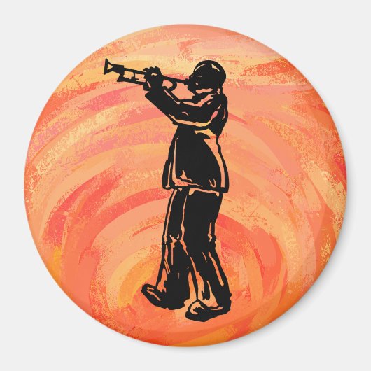 Aimant New York Boogie Nights Trumpet Orange (Devant)