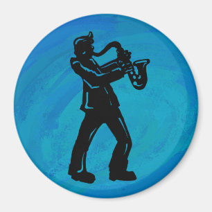 Aimant New York Boogie Nuits Saxophone Blue