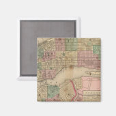 Aimant New York, Brooklyn Carte par Mitchell (Recto/Verso)