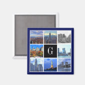 Aimant New York City Skyline 8 Photo Collage (Recto/Verso)