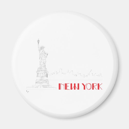 Aimant New-York, Cool de la Statue de la Liberté (Devant)