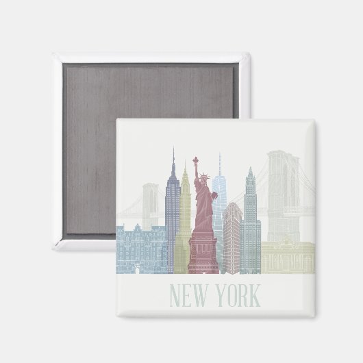 Aimant New York Skyline (Recto/Verso)