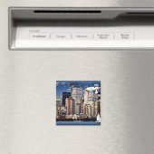 Aimant New York Skyline, Voilier sur la rivière Hudson (In Situ (Lave-vaisselle))