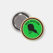 Aimant New Zealand & Kiwi Bird - Royal Kiwi design (Recto/Verso)