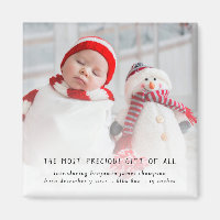 Newborn Photo Christmas Baby Birth Announcement 