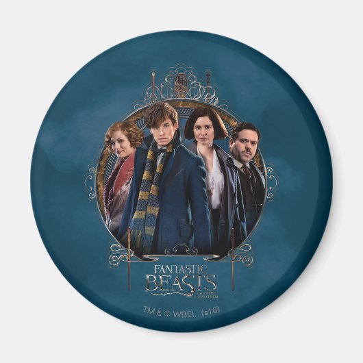 Aimant NEWT SCAMANDER™ et entreprise Art Nouveau Frame (Devant)