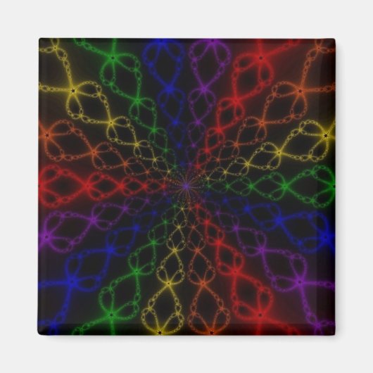 Aimant Newton Rainbow | Arc-en-ciel Fractal Art (Devant)
