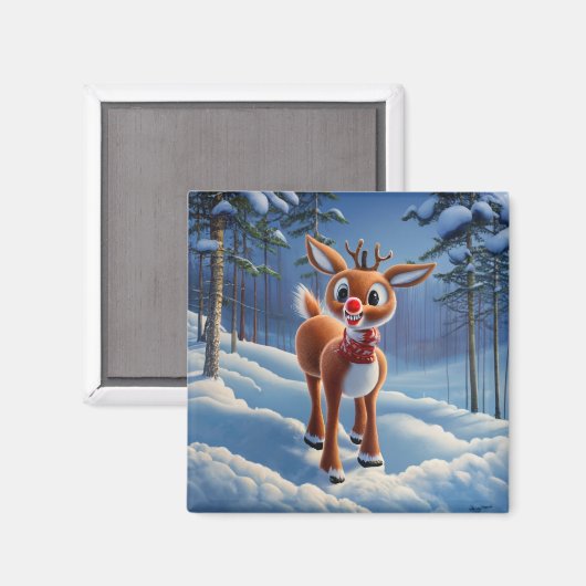 Aimant Nez rouge de Noël (Recto/Verso)