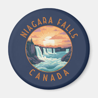 Aimant Niagara Falls Canada Cercle en détresse rétro