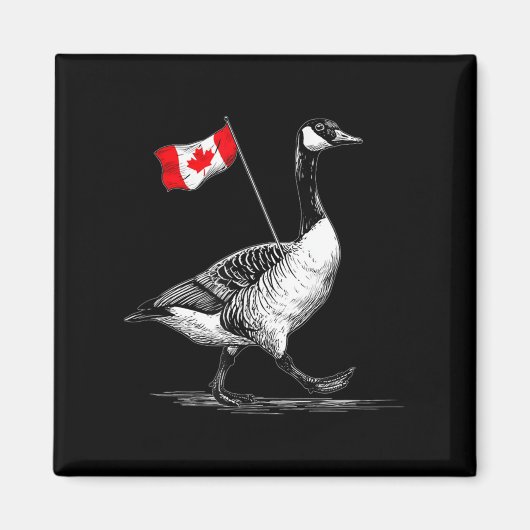 Aimant Nice Canada Animal Avec Drapeau Pour Les Amateurs (Devant)