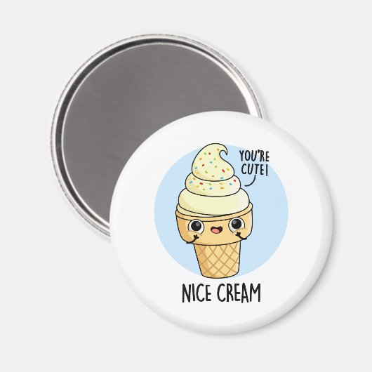 Aimant Nice Cream Funny Glace Cream Pun (Recto/Verso)
