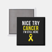 Aimant Nice Essayez Survivante Sarcoma Cancer Sensibilisa (Recto/Verso)