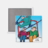Aimant Nice Jump Skiers Dessin (Recto/Verso)