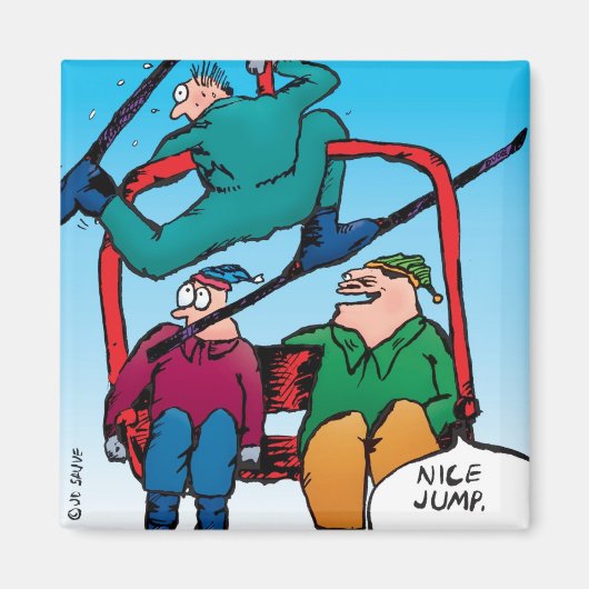 Aimant Nice Jump Skiers Dessin (Devant)
