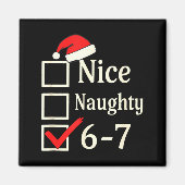 Aimant Nice Naughty 67 Christmas Brain Rot  (Devant)